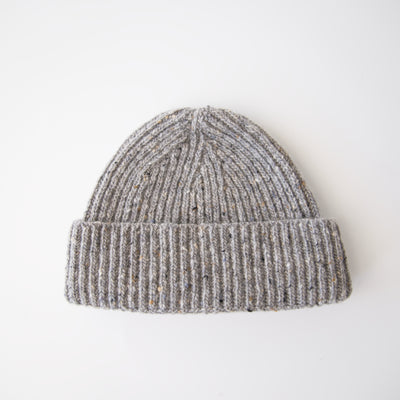 Donegal Tweed Beanie - Silver