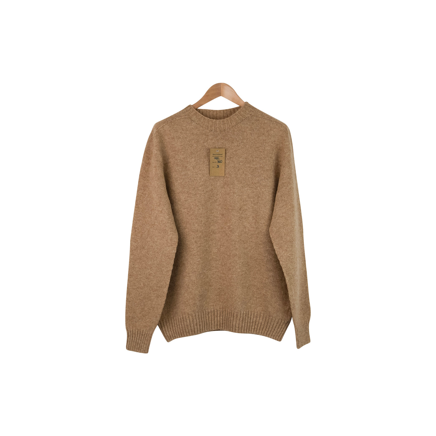 Shetland Seamless Crew - 360 - Camel