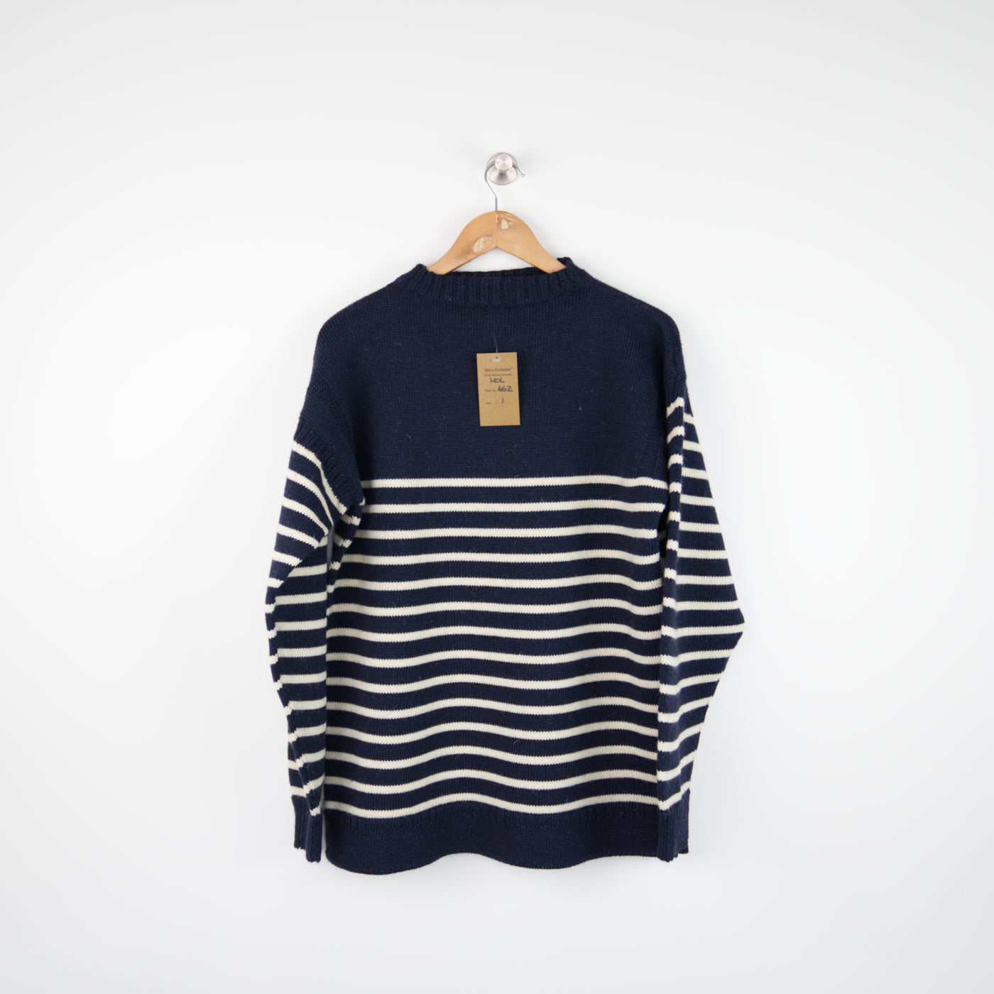 British Wool - Bretton Stripe Guernsey - 662 - Navy