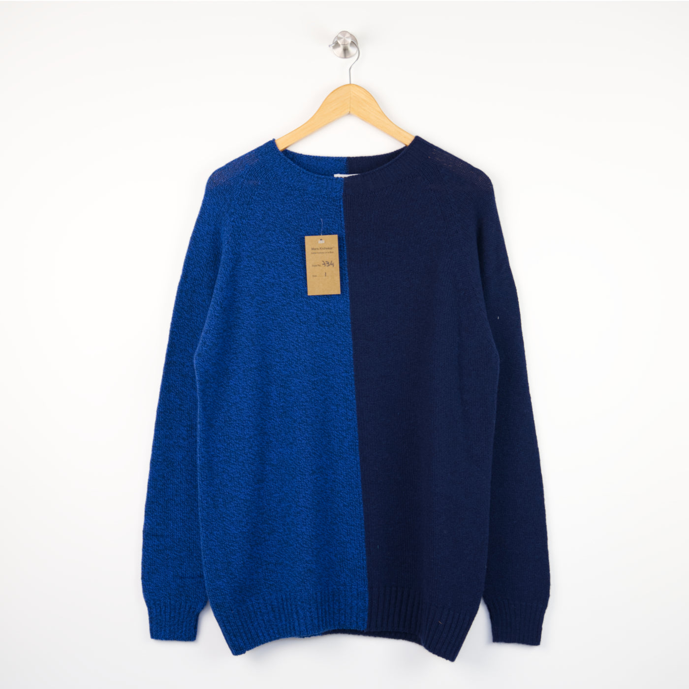 Lambswool - Seamless Crew Piece Unique - 734 - Blue/Navy