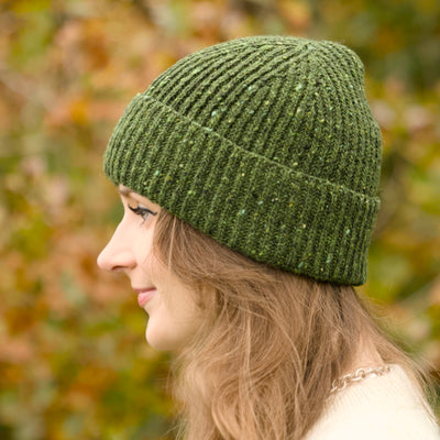 Donegal Tweed Beanie - Apple