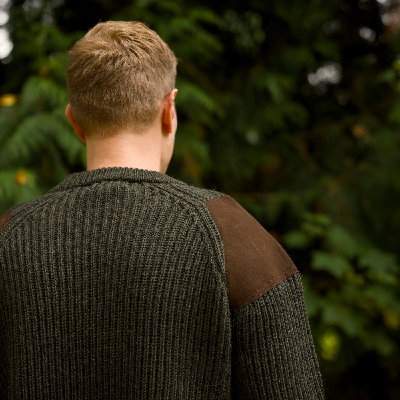 British Wool Shooting Jumper - Moss