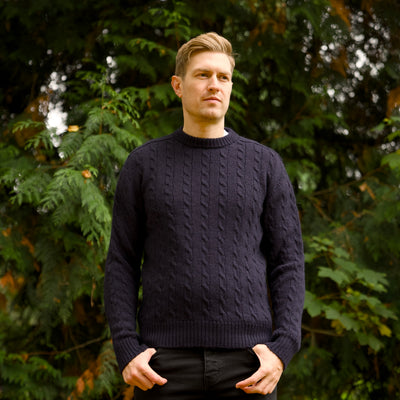 Merino Wool Cable - Robert Louis - Azul