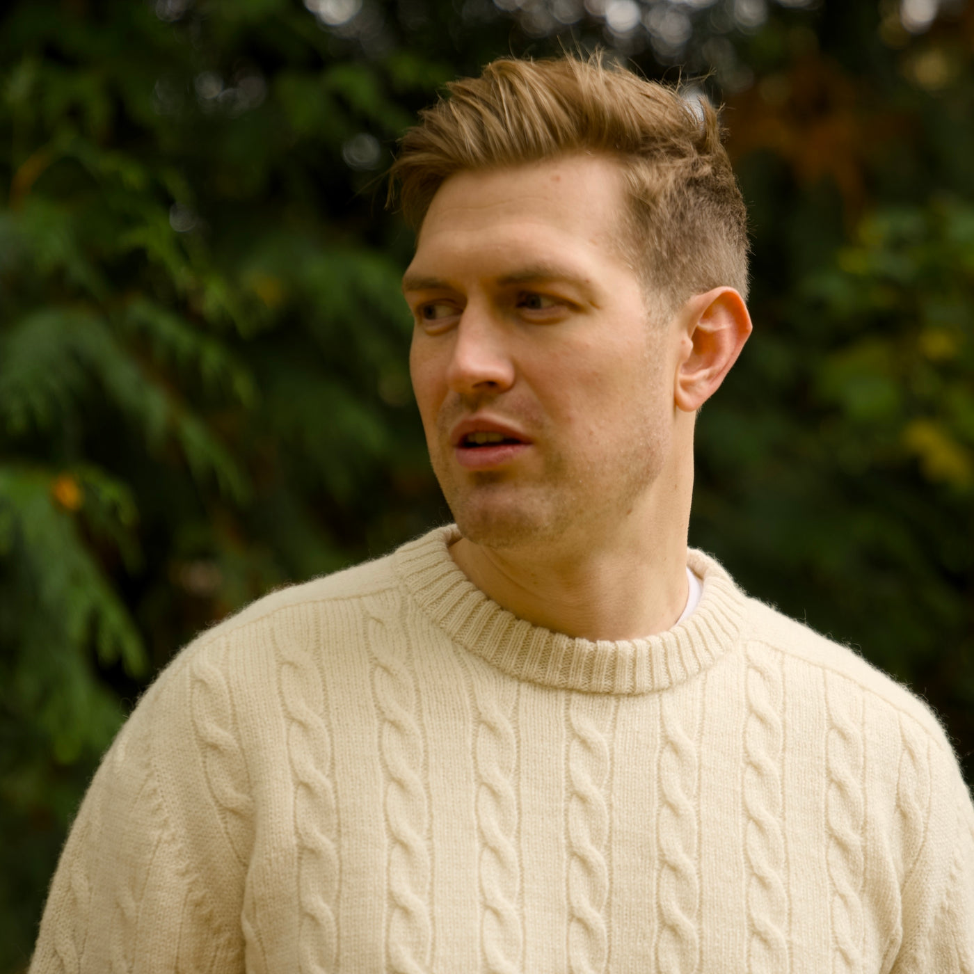 Merino Wool Cable - Robert Louis - Blanco