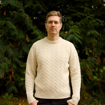 Merino Wool Cable - Robert Louis - Blanco
