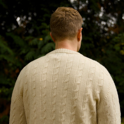 Merino Wool Cable - Robert Louis - Blanco