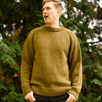 British Wool - Chunky Raglan Nepp - Khaki