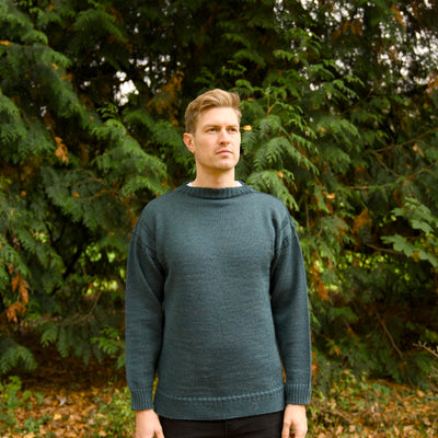 British Wool Seamless Gansey - Mallard