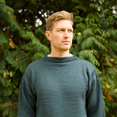 British Wool Seamless Gansey - Mallard