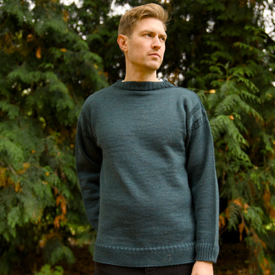 British Wool Seamless Gansey - Mallard