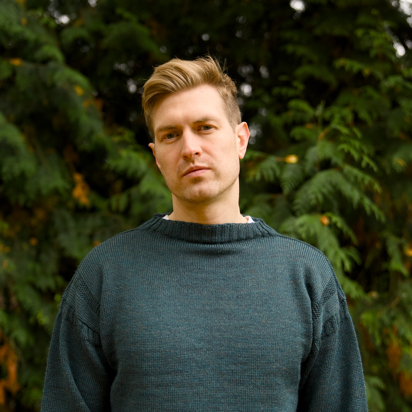 British Wool Seamless Gansey - Mallard