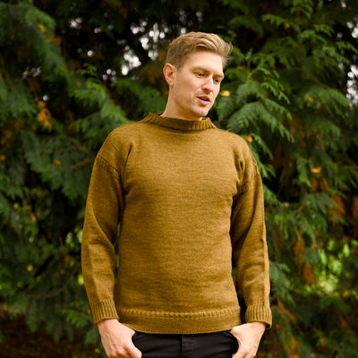 British Wool Seamless Gansey - Harvest