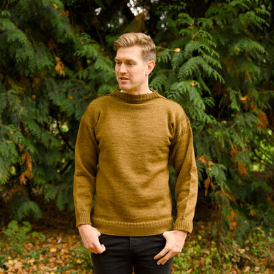 British Wool Seamless Gansey - Harvest