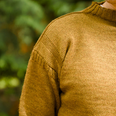 British Wool Seamless Gansey - Harvest