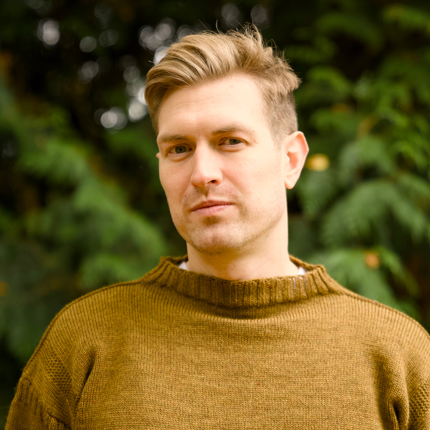 British Wool Seamless Gansey - Harvest