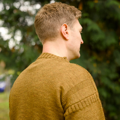 British Wool Seamless Gansey - Harvest