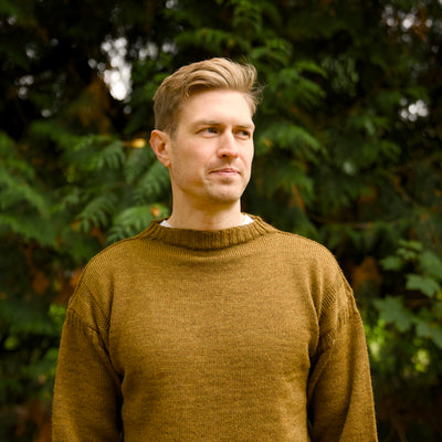 British Wool Seamless Gansey - Harvest