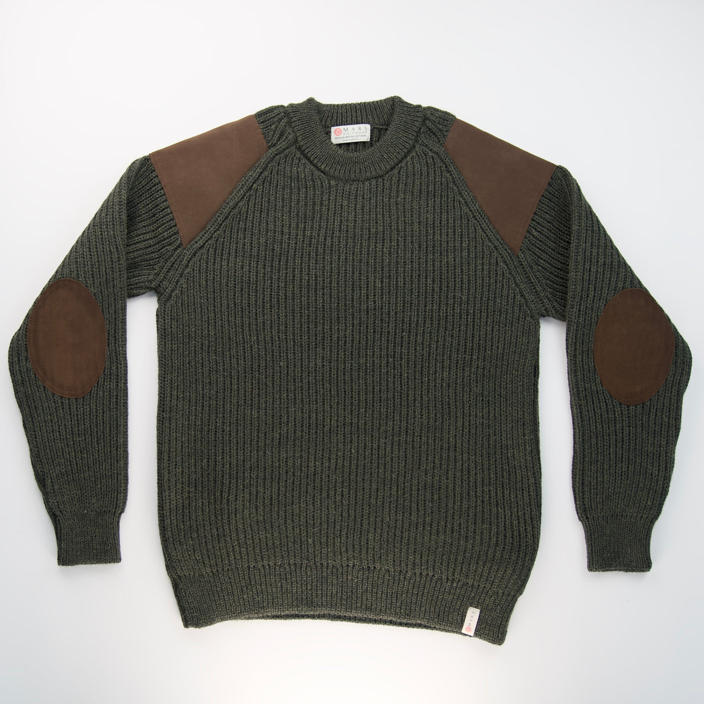 British Wool Shooting Jumper - Moss