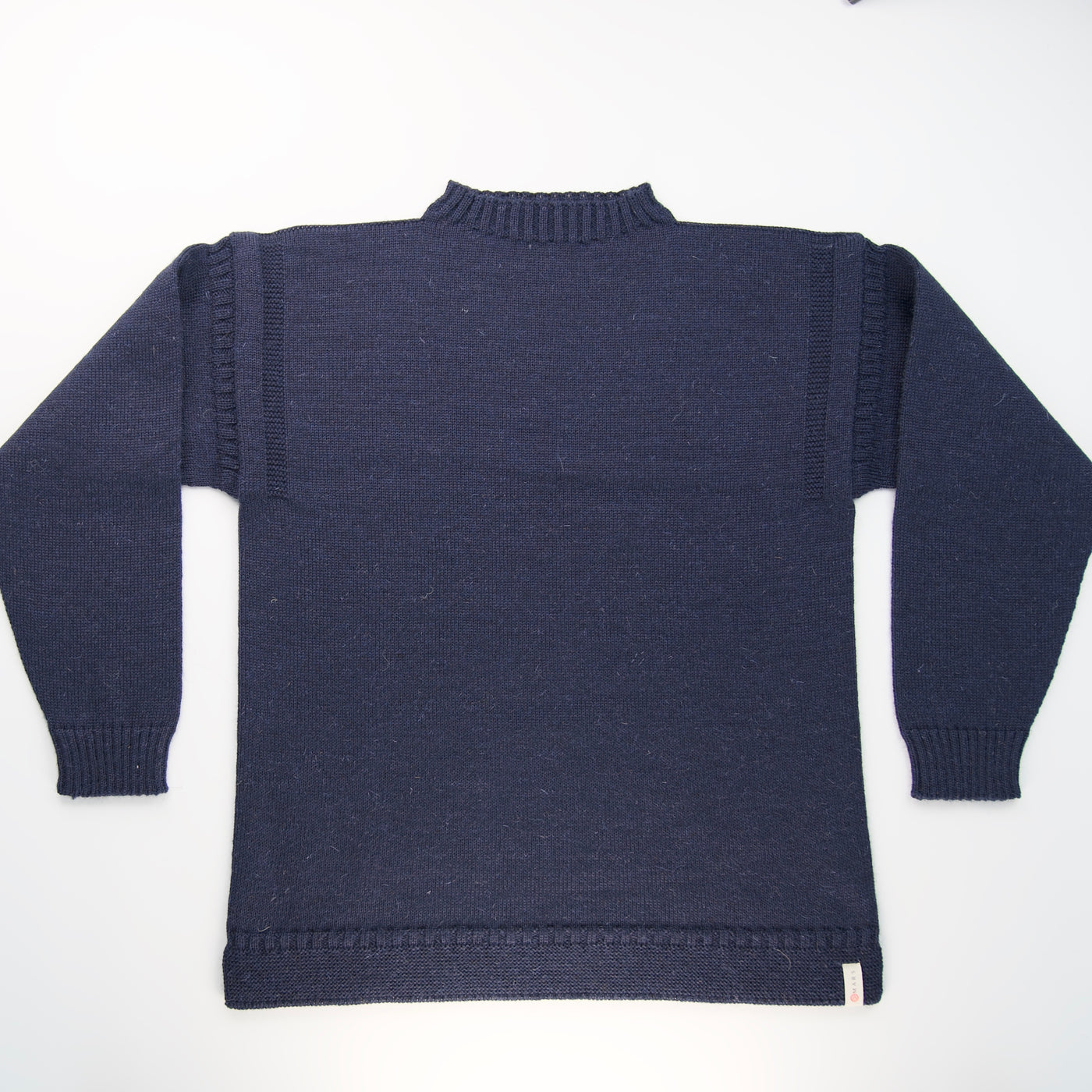 British Wool Seamless Gansey - Navy