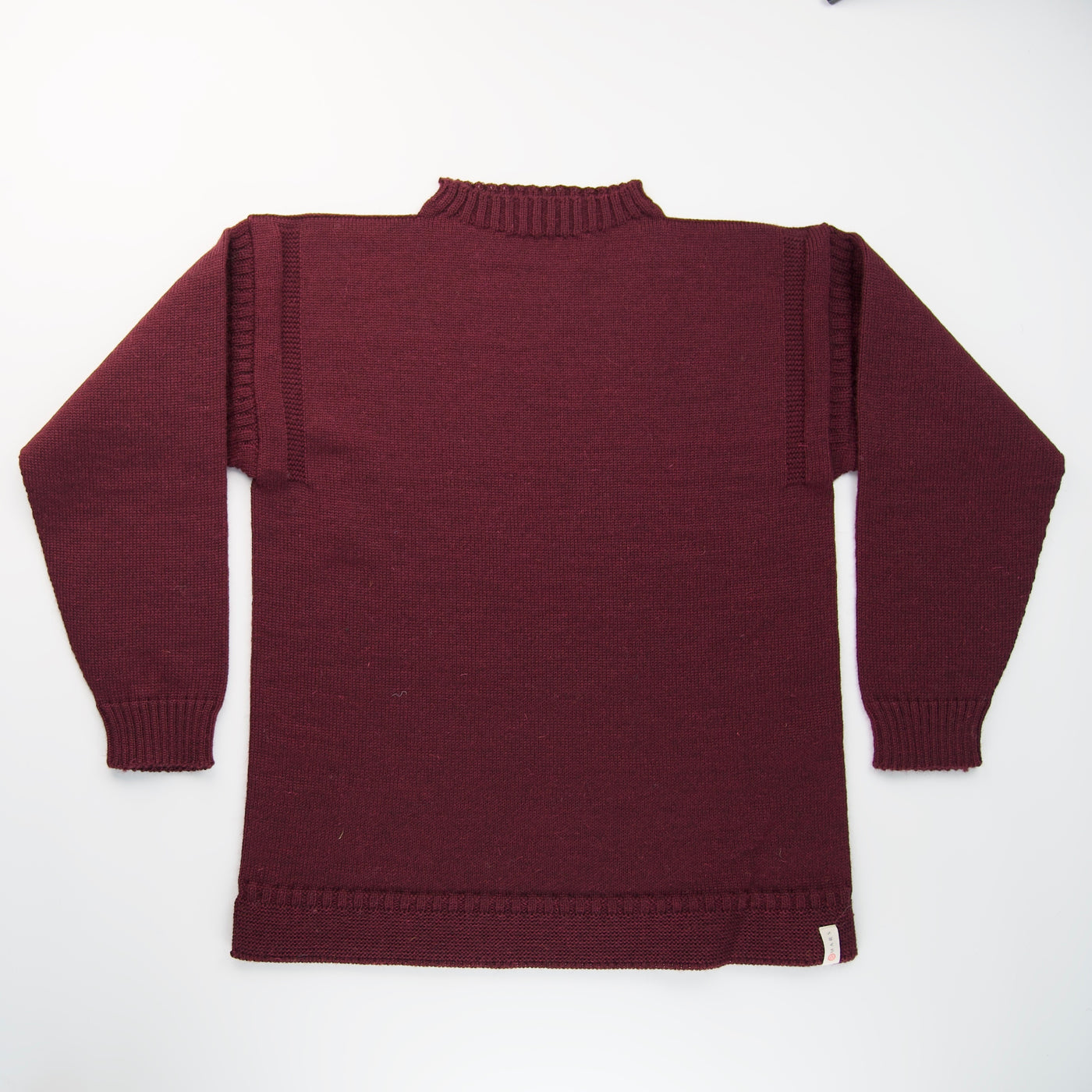 British Wool Seamless Gansey - Burgundy