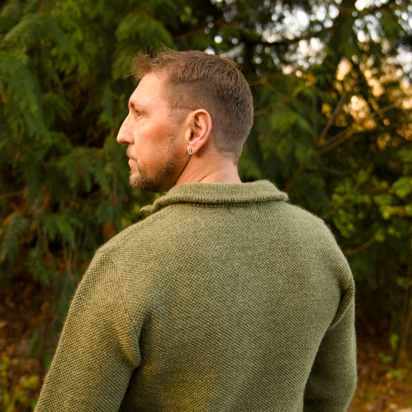 British Wool Quarter Zip - Brunel - Dark Apple