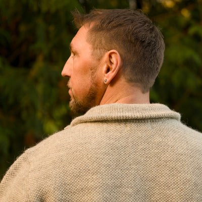 British Wool Quarter Zip - Brunel - Light Grey