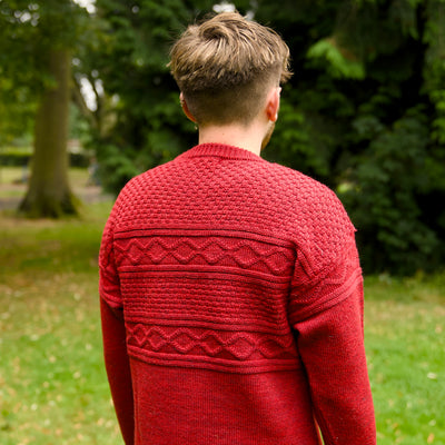 British Wool Guernsey Jumper - Bordeaux