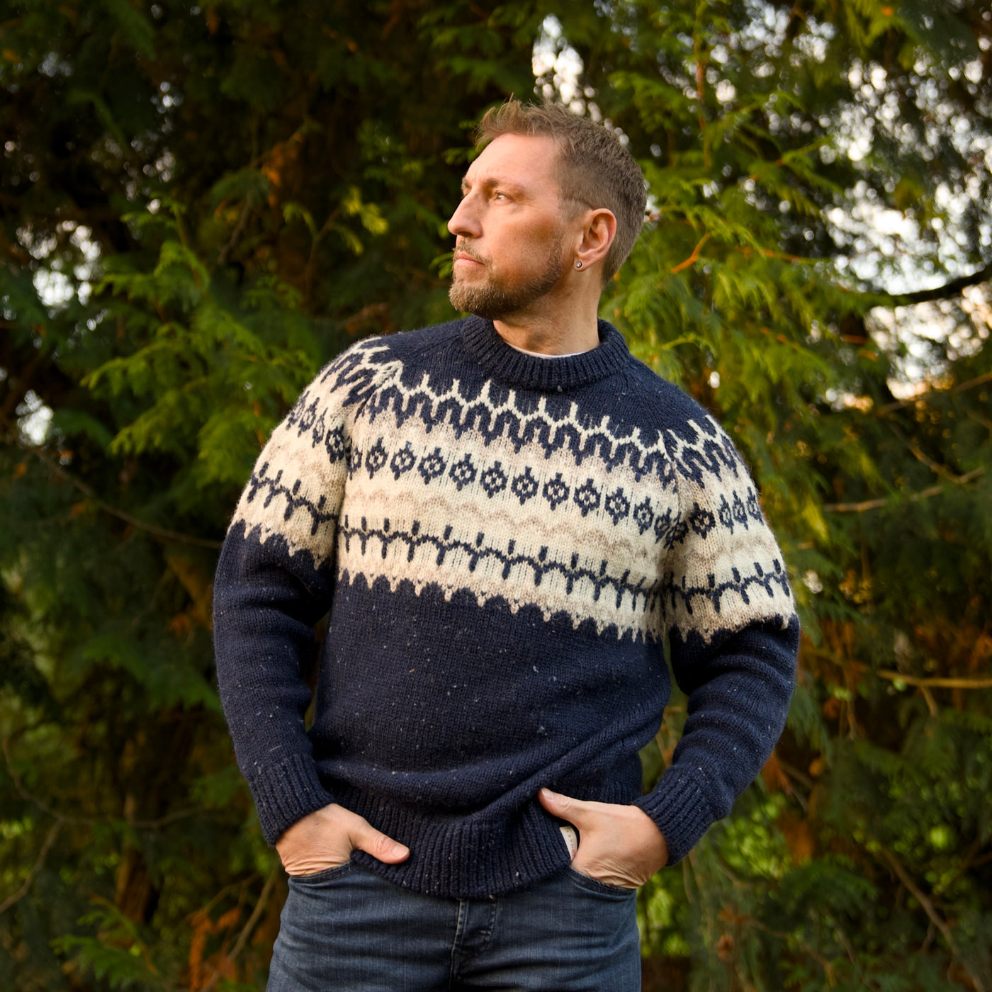 British Wool - Icelandic Fair Isle - Navy