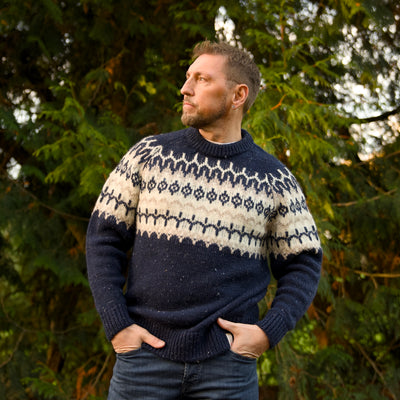 British Wool - Icelandic Fair Isle - Navy