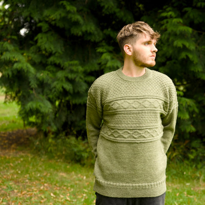 British Wool Guernsey Jumper - Dark Apple