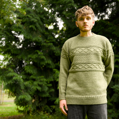 British Wool Guernsey Jumper - Dark Apple