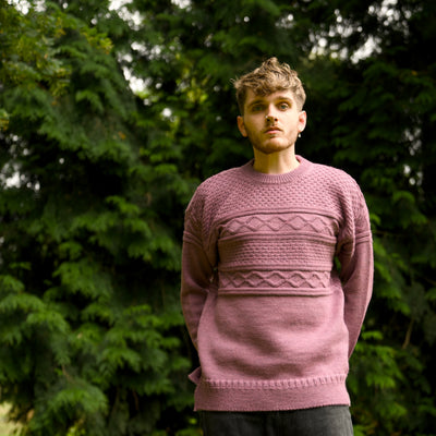 British Wool Guernsey Jumper - Blush