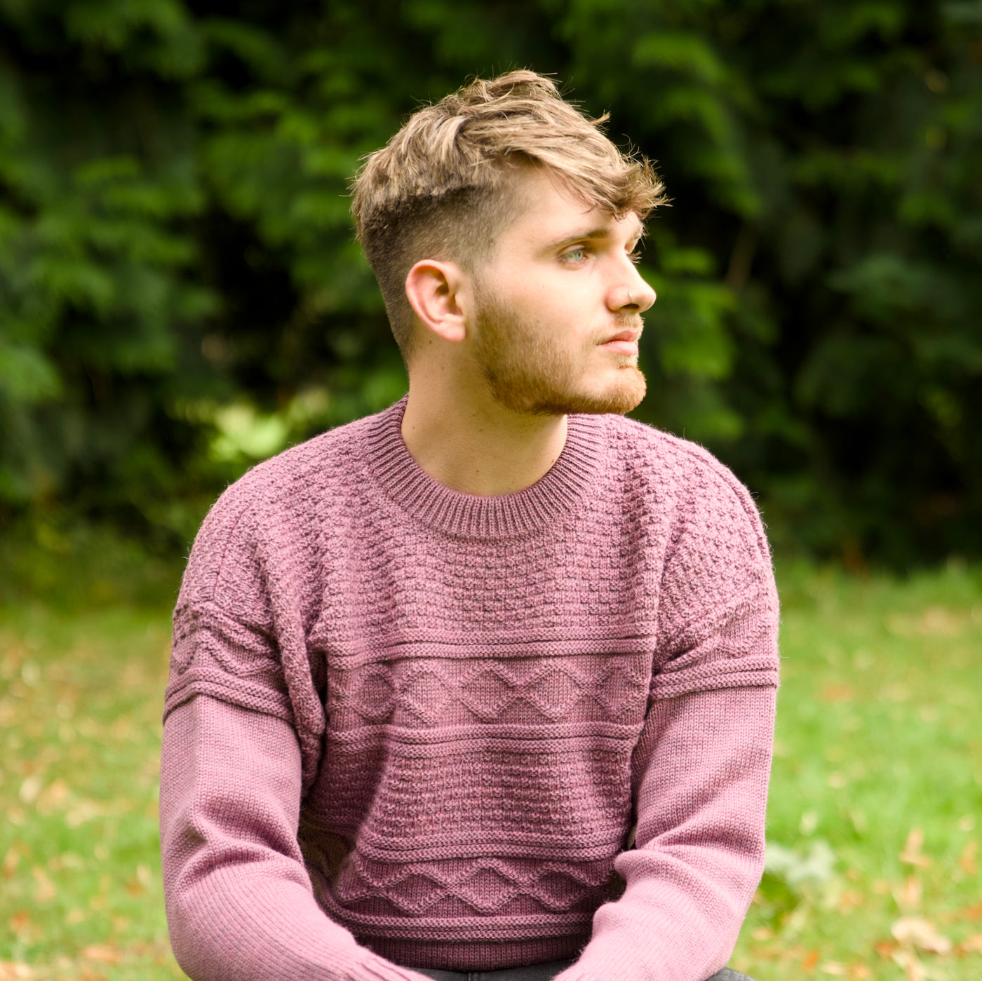 British Wool Guernsey Jumper - Blush