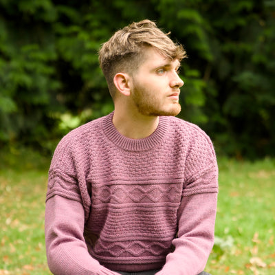 British Wool Guernsey Jumper - Blush