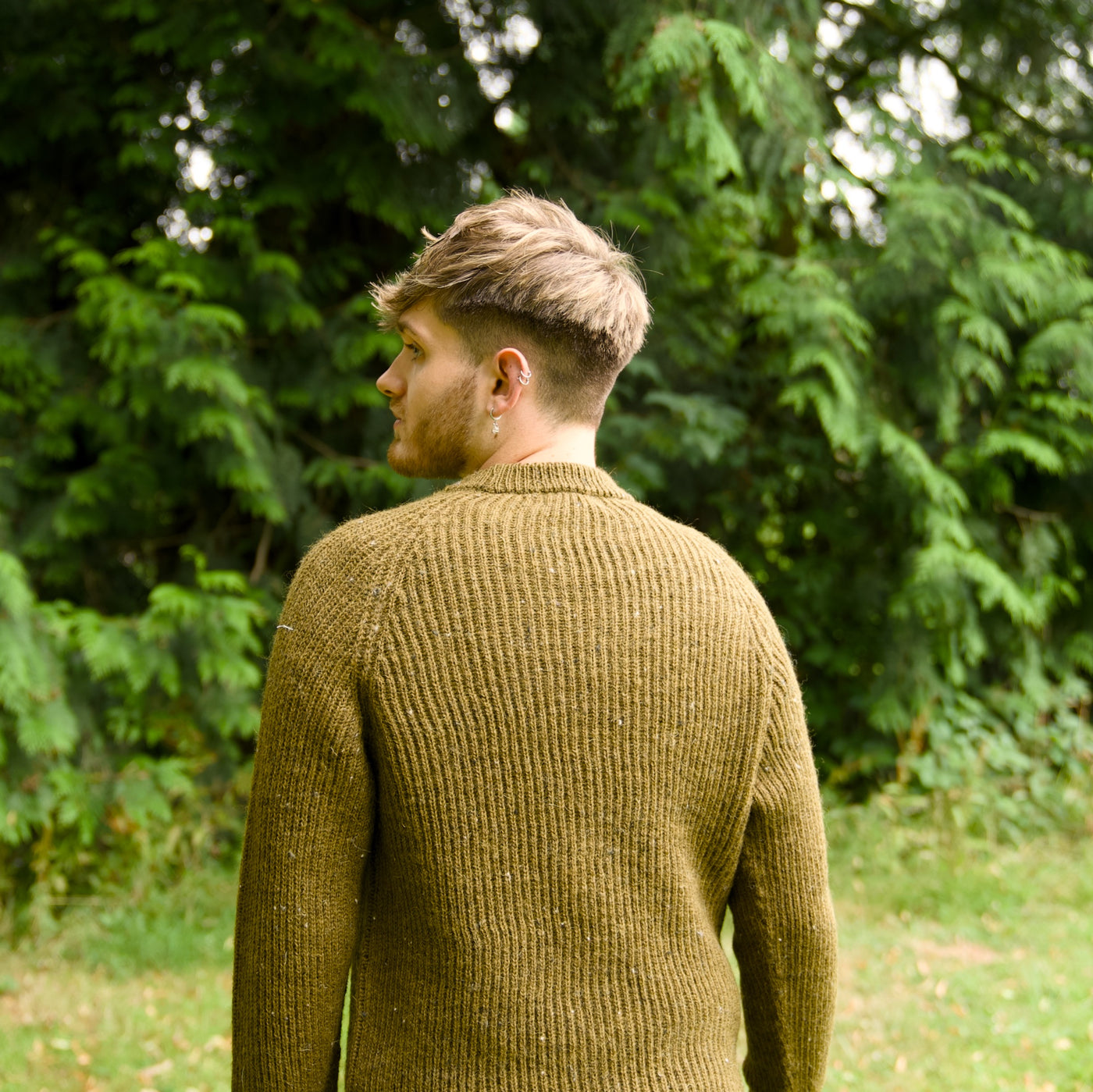 British Wool Seamless - Hawking - Khaki Nepp