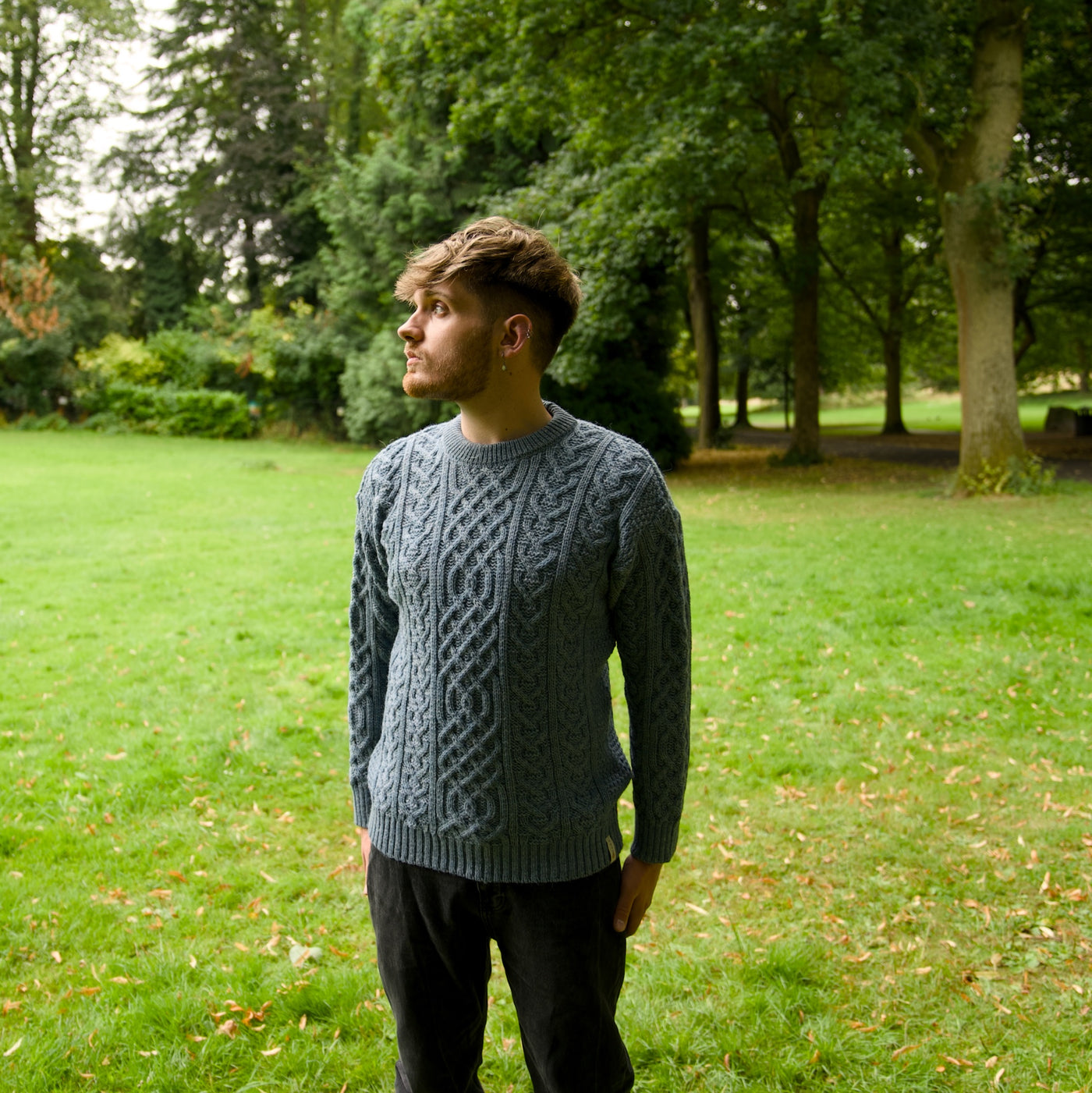 British Wool Aran Cable Jumper - Kielder