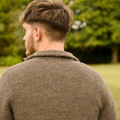 British Wool Quarter Zip - Brunel - Mid Grey