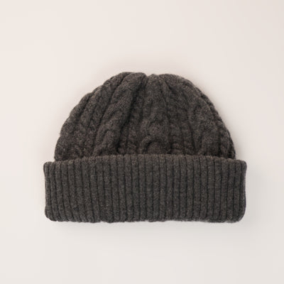 Felted Merino Wool Beanie - Charcoal