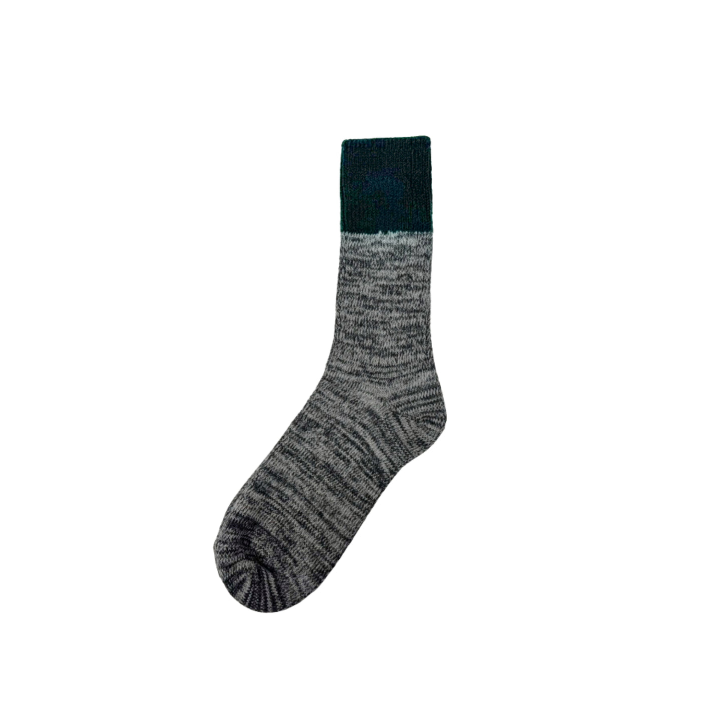 Recycled Cotton - Socks - Grey / Tartan Green