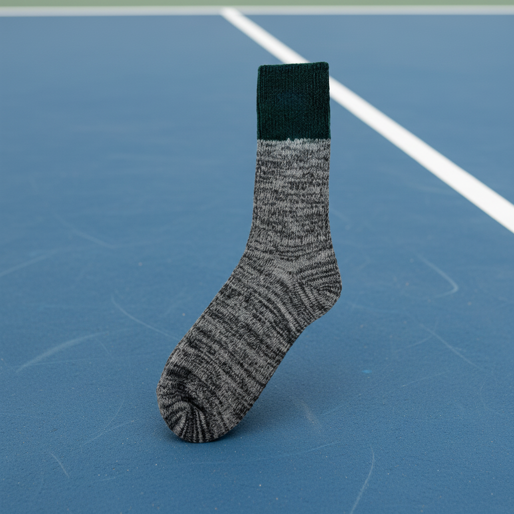 Recycled Cotton - Socks - Grey / Tartan Green