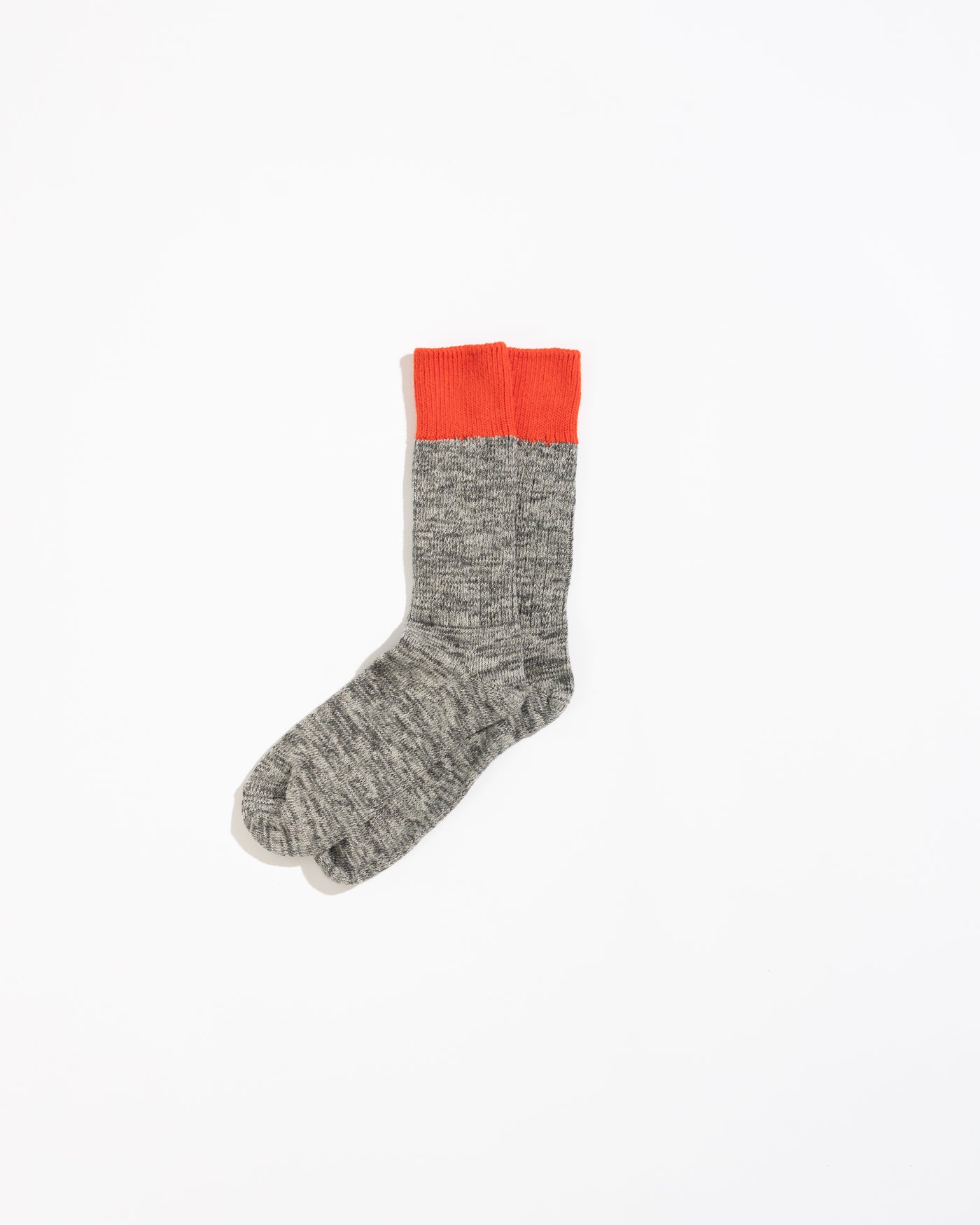 Recycled Cotton - Socks - Grey / Orange