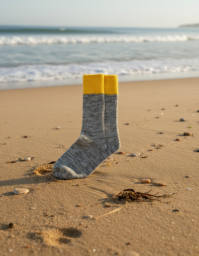 Recycled Cotton - Socks - Grey / Yellow