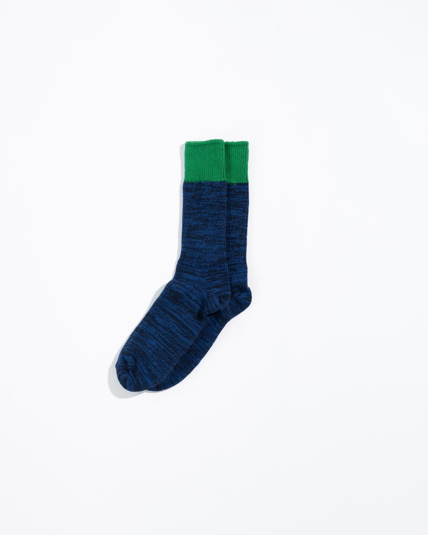 Recycled Cotton - Socks - Navy / Green