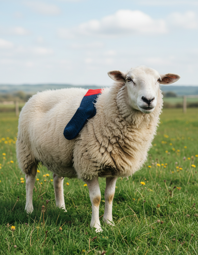 Recycled Cotton - Socks - Navy / Red