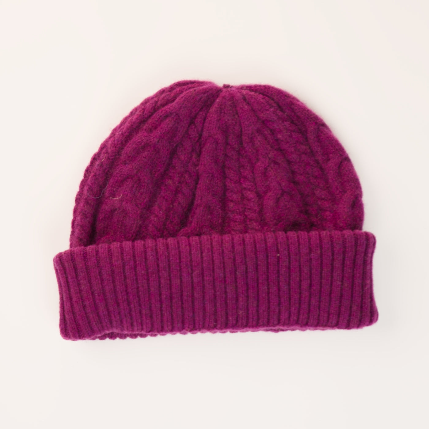 Felted Merino Wool Beanie - Plum