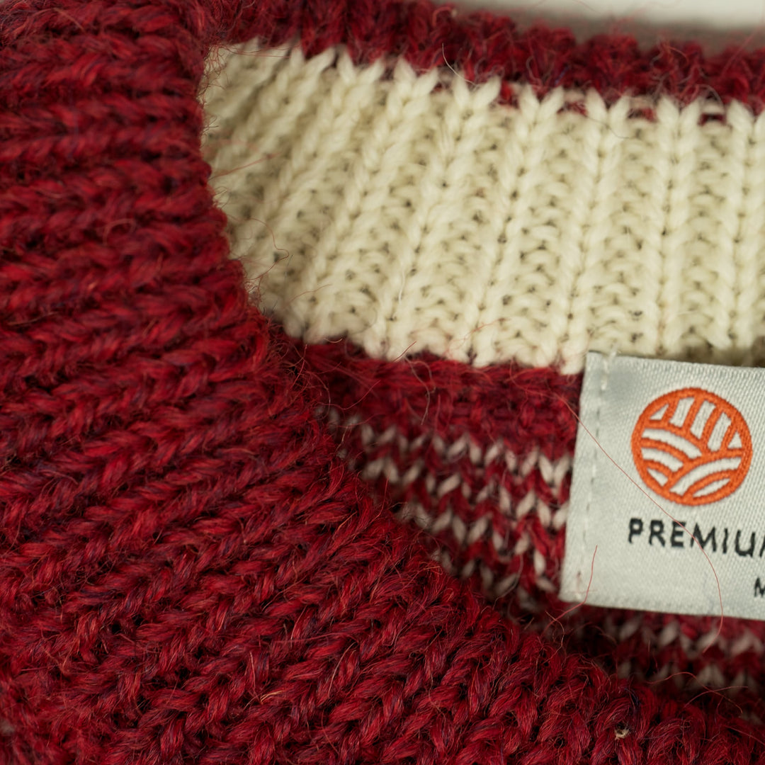 British Wool Nordic 2.0 Jumper - Bordeaux – Mars Knitwear