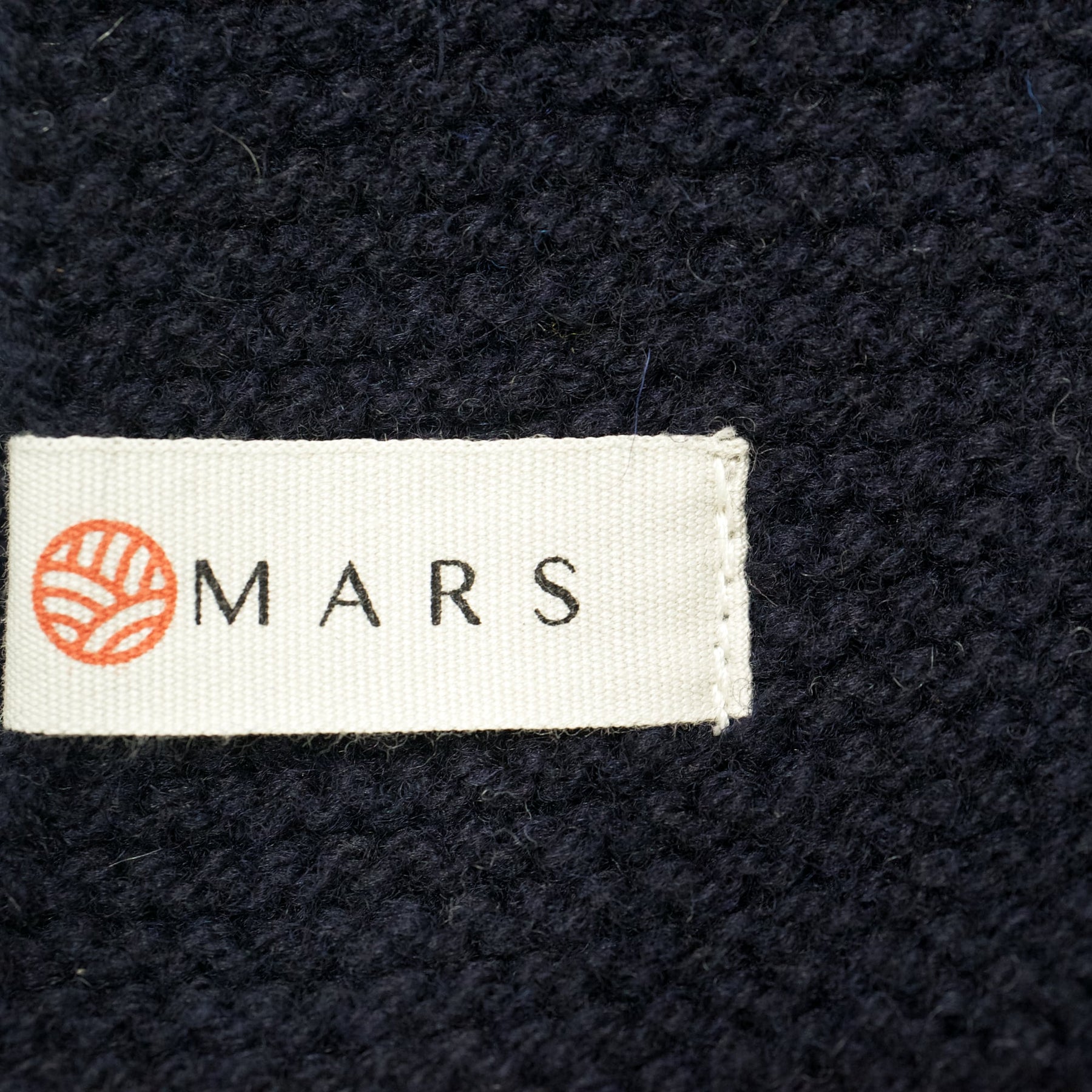 Lambswool Purl Scarf - Solid - Navy – Mars Knitwear