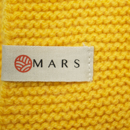 NOROLL ノーロール／CONFFCTION KNIT／ YELLOW Lambswool Purl Scarf - Solid - Yellow – Mars Knitwear