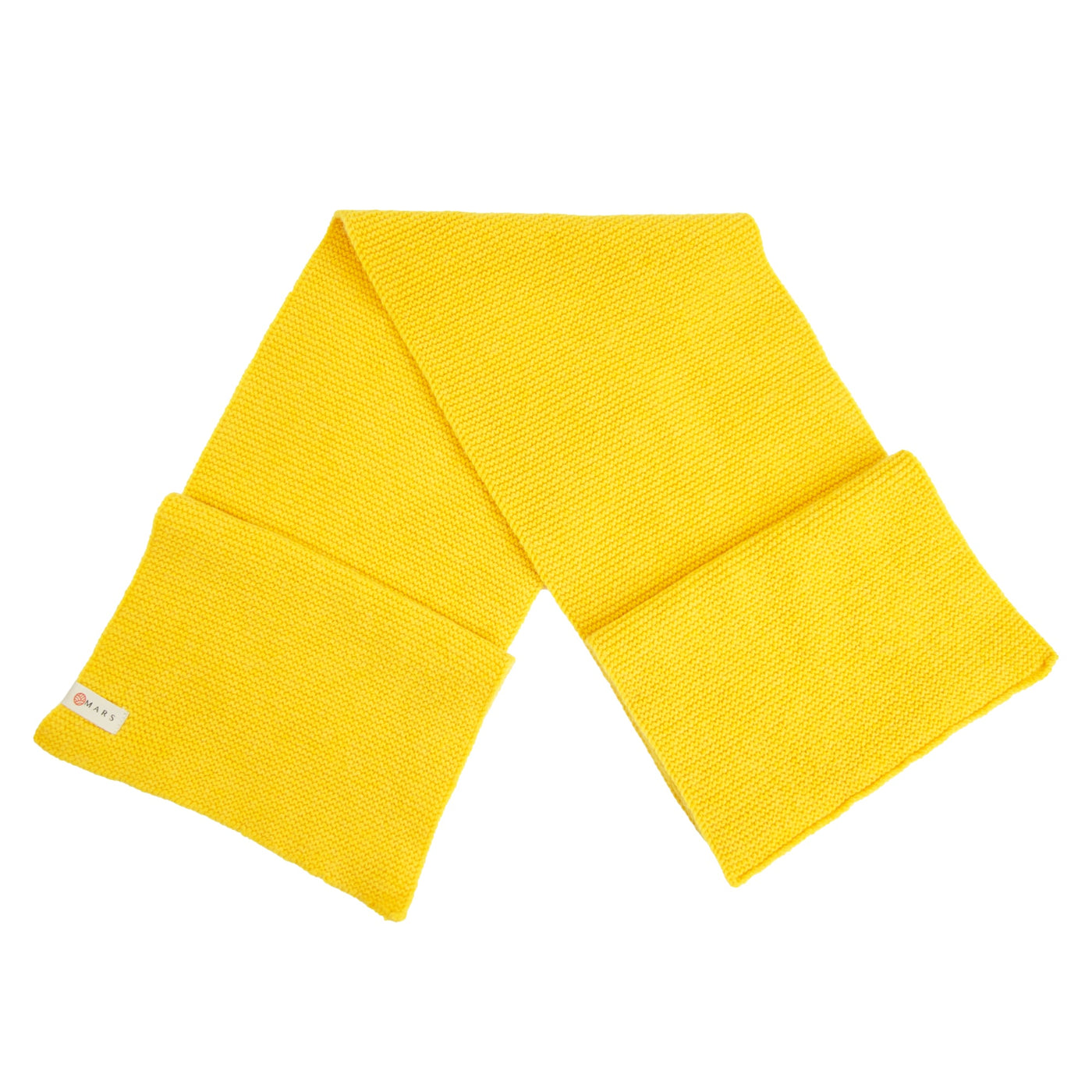 Lambswool Purl Scarf - Solid - Yellow