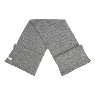 Lambswool Purl Scarf - Solid - Grey